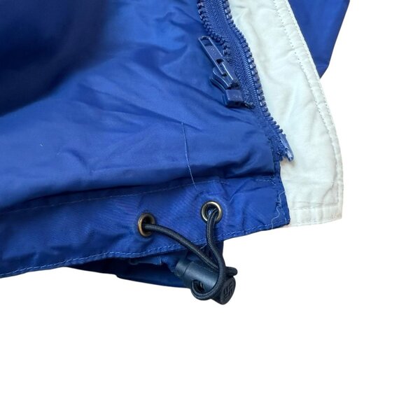 Vtg Columbia Rain Jacket Mens Medium Windbreaker Hooded Blue White - Picture 7 of 12